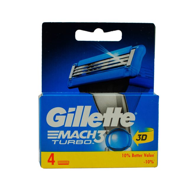Shaving Stick Razor Gillette Mach3 Turbo 3D Shaving Stick Razor, 4 Blades – Mopheth