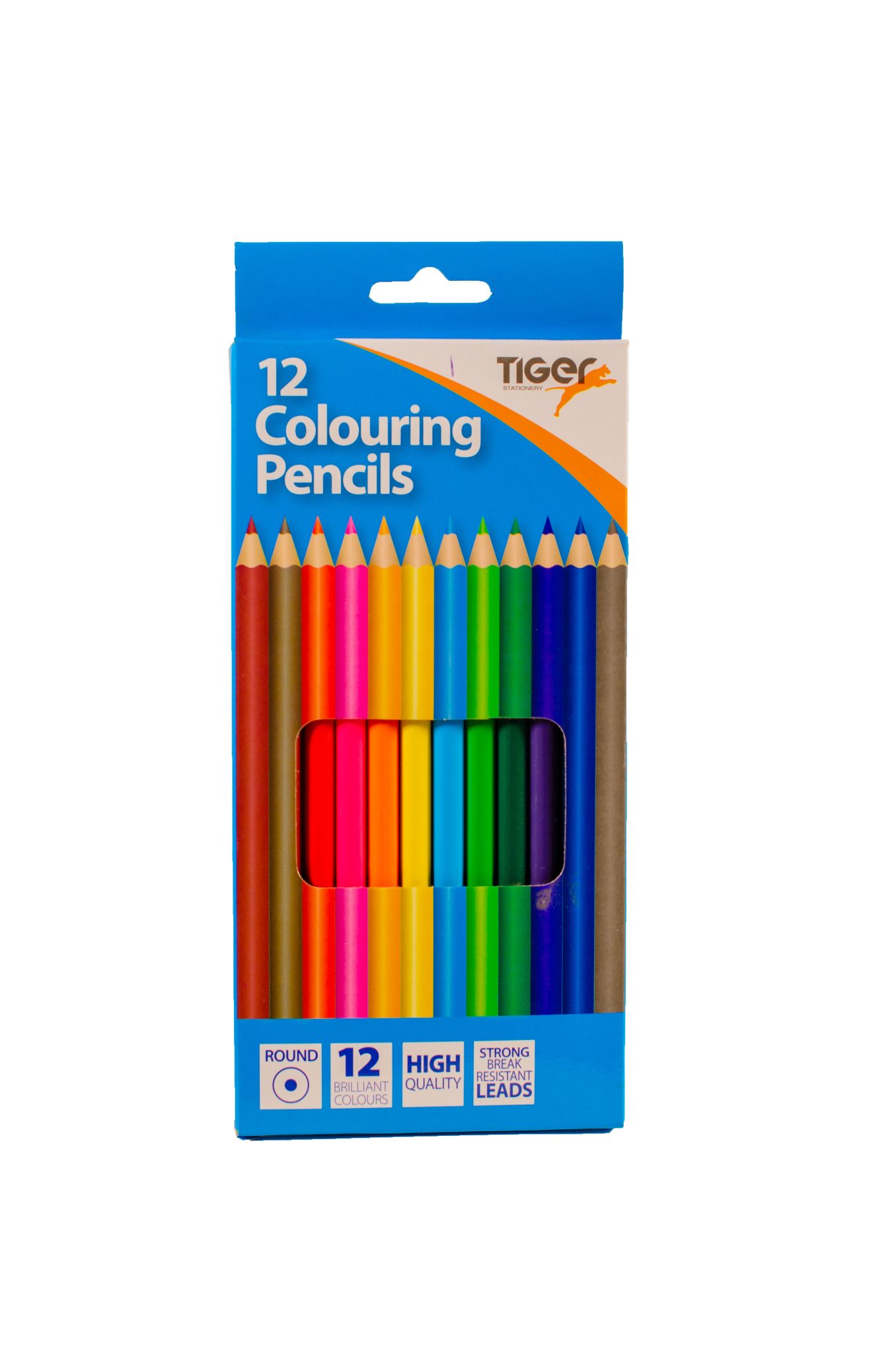 Tiger 12 Assorted Colouring Pencils for Children - Mopheth
